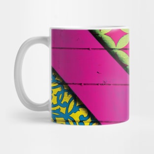 Yellow Diagonal Gingham - Classic Colorful Graphic Stripes Mug